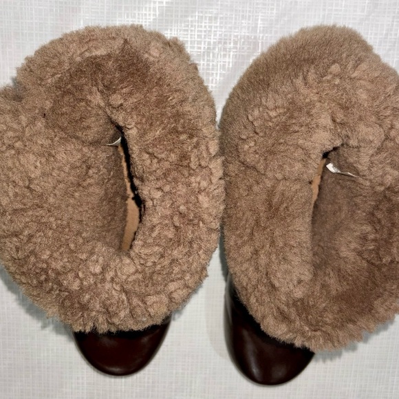 Dansko 9.5 40 Brown Leather Shearling Women's Clog  Boots Booties - Picture 8 of 9